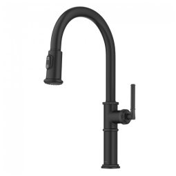 Torneira Cozinha Tradicional Estilo Industrial com Pulverizador de 2 Funções, KRAUS® Allyn KPF-4100MB, Preto Fosco