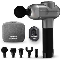 Massageador Pistola Elétrico Profissional Sem Fio 5 Acessórios, Velocidades Ultra Silencioso, LIFEPRO, Preto