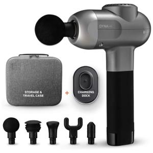 Massageador Pistola Elétrico Profissional Sem Fio 5 Acessórios, Velocidades Ultra Silencioso, LIFEPRO, Preto