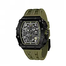 Relógio Masculino Analógico Quartzo a Prova dÁgua 50M com Cronógrafo, TSAR BOMBA TB 8204SGLZHX, Verde