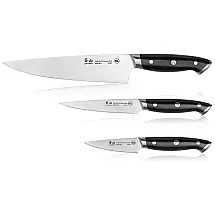 Conjunto de Facas Z Series, 3 Peças, Aço Inoxidável, CANGSHAN 62595, Preto