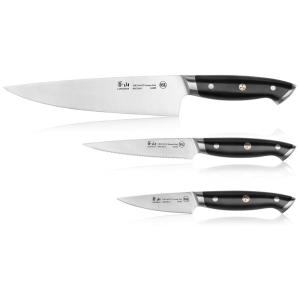 Conjunto de Facas Z Series, 3 Peças, Aço Inoxidável, CANGSHAN 62595, Preto