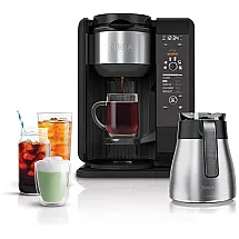 Cafeteira Eletrica, bebidas quentes ou frias, faz chá gelado, 110v, NINJA CP307, Preto