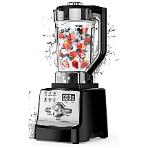 Liquidificador Profissional de Bancada 2L, 6 Velocidades, 1400W, 110v, GOELUNMY HS 208C, Preto