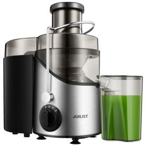 Centrífuga de Frutas 450mL com 3 Velocidades, Fácil de Limpar e sem BPA, 110V 1200W, Juilist, Prata