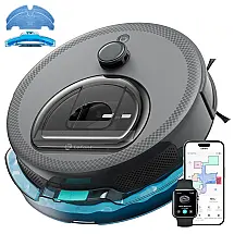 Robô Aspirador Lefant M330 Pro Cinza LiDAR Navegação 450ml Varre e Passa Pano WiFi Alexa