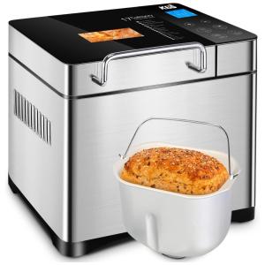 Panificadora Automática, Aço Inoxidável 19 Menus, 3 Ttamanhos, 3 Cores Pão, 110v, KBS MBF 020, Prateado