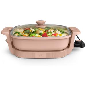 BELLA Make Take Chapa Elétrica com Revestimento Cerâmico EverGood, Controle de Temperatura Ajustável e Tampa de Vidro Temperado