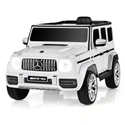 Carro Eletrico Infantil Mercedes Benz G63 OLAKIDS a Bateria 12V 1 Assento com 2 Velocidades Branco