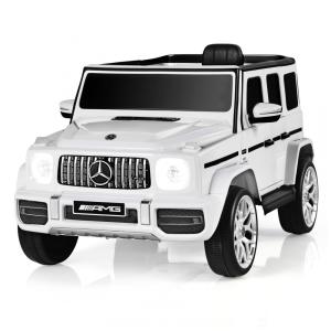 Carro Eletrico Infantil Mercedes Benz G63 OLAKIDS a Bateria 12V 1 Assento com 2 Velocidades Branco