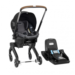 Cadeira de Bebê para Carro 2 em 1 com Rodas para Transporte e Instalação Prática, Evenflo Shyft DualRide, Cinza