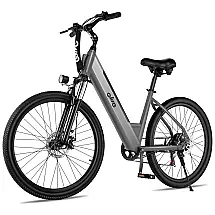 Bicicleta Elétrica Urbana Step-Thru Qlife Cityone, Bateria 36V Removível, Rodas 26" (66 cm), Suspensão Frontal, 7 Velocidades