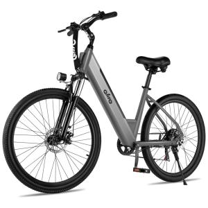 Bicicleta Elétrica Urbana Step-Thru Qlife Cityone, Bateria Removível 36V Certificação UL2849, Rodas 26", Suspensão Frontal, Pneus 2,1"