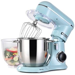 Batedeira 3 em 1, 4,7L com 10 Velocidades, Batedor de Ovos, Gancho de Massa e Batedor Plano, 110V, Kitchen in the box, Azul