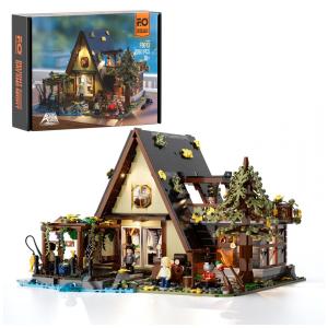 Kit de Construção A Frame 2061 Peças, para Crianças a Partir de 16 Anos, FUNWHOLE, Marrom