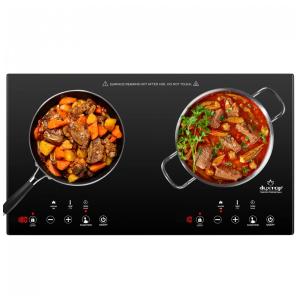 Cooktop Elétrico de Indução com 2 Queimadores e Controle de Temperatura Ajustável, 110V 1800W, Duxtop BTK35, Preto