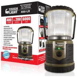 Lanterna LED Recarregável Resistente a Água e Queda Fonte de Energia Para Celular USB 12V, TOUGH LIGHT, Marrom Escuro