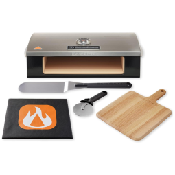 BakerStone Forno de Pizza Profissional para Churrasqueira Inclui Acessórios, Aço Inox