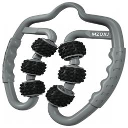 Massageador Muscular Manual com 6 Pontos para Aliviar a Dor, Reduzir Celulite e Tratar Tecidos Profundos, e, MZDXJ, Preto