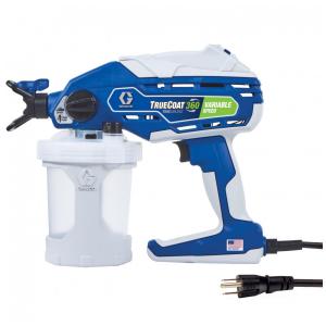 Pistola de Tinta Graco TrueCoat 360 Pulverizador de Tinta Elétrico, Velocidade Variável, 1,89L, Ideal para Pintura Rápida e Uniforme