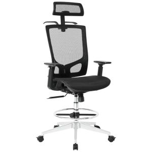 Cadeira De Escritório Ergonômica com Apoio de Cabeça, Nouhaus ErgoDraft, Preta