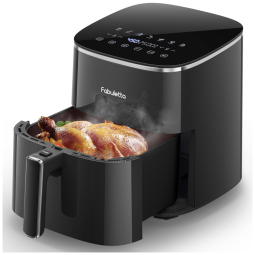 Fritadeira Air Fryer FABULETTA 11 em 1, 5,6L, 230°C Max Crisp, cesto antiaderente e lavável, lembrete para agitar, funções assar, grelhar