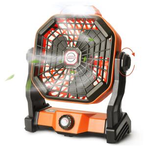 CONBOLA Ventilador Industrial, com 3 Velocidades, 110V, Laranja