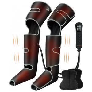 Massageador Elétrico de Compressão para Pernas e Pés 3 Modos e 3 Intensidades, SHINE WELL, Cinza