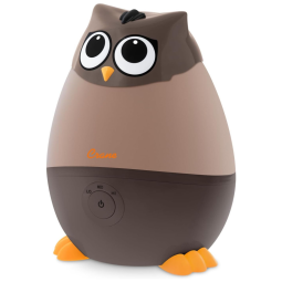 Umidificador Ultrassônico 1,8L com Tema de Coruja, Tanque Removível e Desligamento Automático para Ambientes até 46m2, 110V, CRANE, Marrom