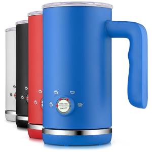 Zulay Espumador de Leite Elétrico 4 em 1, Capacidade 300 mL, Aço Inox, 110V, Azul