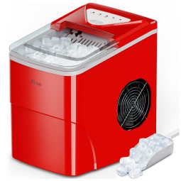 Máquina de Gelo Automática, Aço Inoxidável com Painel de Controle, 160W, 110v, SILONN SLIM01R, Vermelho