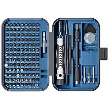 Kit de Brocas 130 Peças com Chave de Fenda Magnética e Estojo, RARTOP, Azul