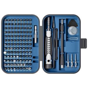 Kit de Brocas 130 Peças com Chave de Fenda Magnética e Estojo, RARTOP, Azul