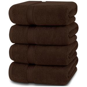 Kit Toalhas de Banho em 100% Algodão Fiado em Anel 600GSM com 16 Peças para Banheiro, Natação, Spa, Hotel e Academia, Utopia Towels, Branca