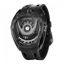 TSAR BOMBA Relógio Masculino Automático Luxo com Movimento Japonês, Pulseira Viton, Aço Inoxidável, 100m à Prova d'Água