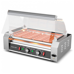 Máquina de HotDog Leconchef até 18 Salsichas por Vez, Aço Inoxidável 110V 1200W