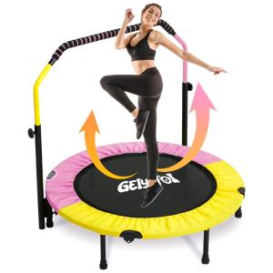 Mini trampolim dobrável com alça ajustável para crianças e adultos MicMac