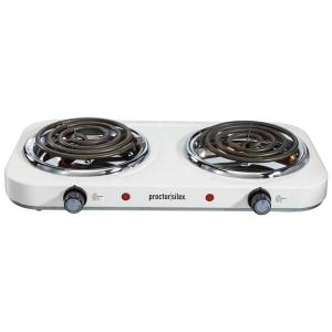 Cooktop Elétrico Portátil com 2 Queimadores e Ajuste de Temperatura, 110V 1700W, Proctor Silex, Branco