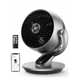 Ventilador de Mesa Inteligente com 4 Velocidades, 5 Modos, Temporizador, 110V 52W, Dreo, Prata