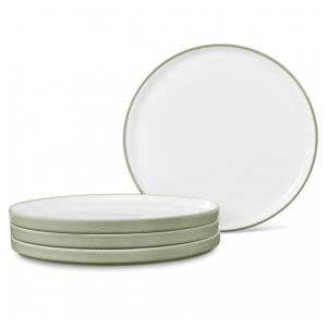 Conjunto de Pratos para Jantar com 4 Peças, Formato Redondo, Material de Porcelana e Designer Minimalista, Noritake G030-205D, Verde