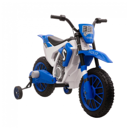 Moto Elétrica Infantil a Bateria 12V com Sons e Luzes, Idade Rec 3 a 5 Anos, Aosom, Azul