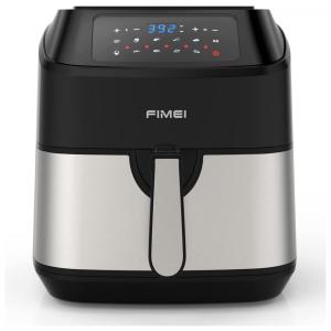 FIMEI Fritadeira Elétrica AirFryer 5.8L de Capacidade e Painel de Controle Digital, 110V, 1800W, Preta