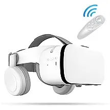 Óculos de Realidade Virtual 3D com Fones de Ouvido e Controle Remoto para Celulares de até, AYANGRISE, Branco
