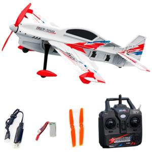 Avião de Controle Remoto com Sistema de Estabilização Xpilot para Crianças e Adultos, FLYCOLOR 76112, Verde e Preto