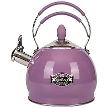 Chaleira de Chá LUXGRACE 2.5 Litros em Aço Inoxidável com Apito, Roxo
