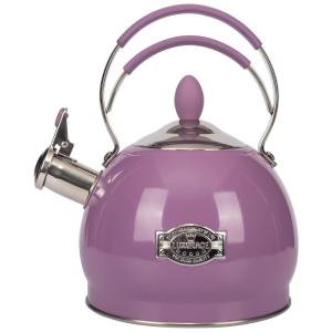 Chaleira de Chá LUXGRACE 2.5 Litros em Aço Inoxidável com Apito, Roxo