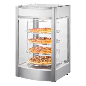 Aquecedor de Pizza 4 Níveis VEVOR Prata para 36 cm com Vapor Rotativo e Controle de Temperatura 30°C-85°C, 220V.