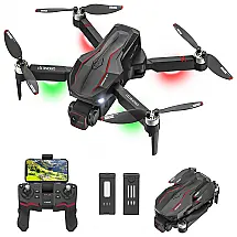 Drone com Câmera 4K Controle Remoto e 2 Baterias para Adultos, HASAKEE, Preto