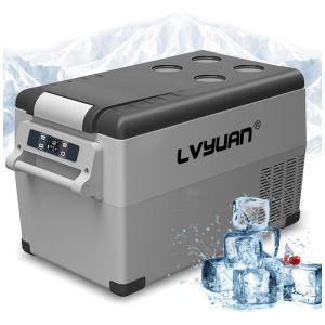 LVYUAN Mini Geladeira, Cooler Automotiva Elétrico Portátil 35L, 110v, CANTONAPE, Cinza
