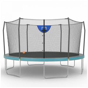 Cama Elastica Capacidade até 125 kg e Tamanho 4 Metros, Skywalker Trampolines, Cinza e Azul